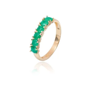 Anillo en oro 18k y Esmeralda Colombiana AN49