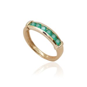 Anillo en oro 18k y Esmeralda Colombiana AN51