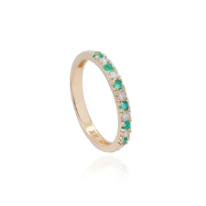 Anillo en oro 18k y Esmeralda Colombiana Y Diamantes AN52
