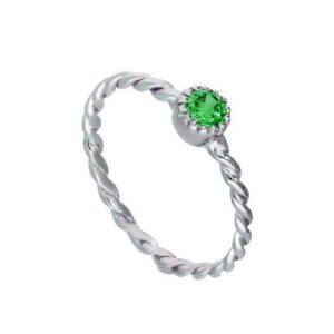Anillo en oro de 18k y Esmeralda Colombiana AN28