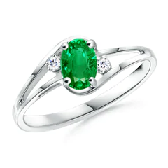 Anillo en Oro de 18k Y Esmeralda Colombiana y Diamantes AN12