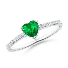 Anillo en oro 18k y Esmeralda Colombiana y Diamantes AN13