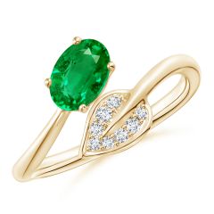 Anillo En oro de 18k y Esmeralda Colombiana y Diamantes AN14
