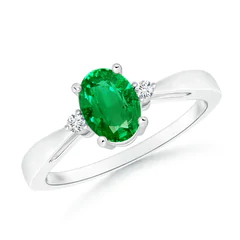 Anillo en oro de 18k y Esmeralda Colombiana y Diamantes AN15