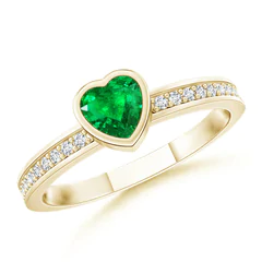Anillo en oro 18k y Esmeralda Colombiana Y Diamantes  AN18