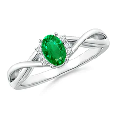 Anillo en Oro 18k y Esmeralda Colombiana y Diamantes AN24