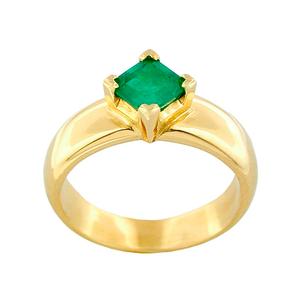 Anillo en oro 18k y Esmeralda Colombiana AN27