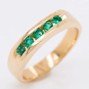 Anillo en Oro 18k y Esmeralda Colombiana  AN1