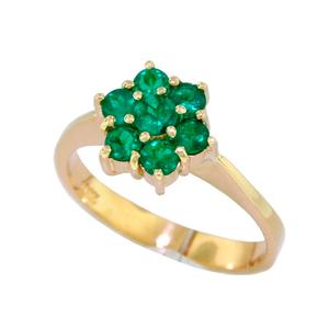 Anillo en oro 18k y Esmeralda Colombiana AN33