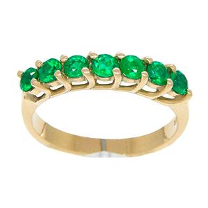 Anillo en oro 18k y Esmeralda Colombiana AN35