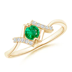 Anillo en Oro de 18k y Esmeralda Colombiana y Diamantes AN8