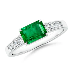 Anillo en Oro de 18k  y Esmeralda Colombiana AN9