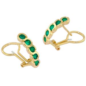 Aretes en oro 18k y Esmeralda Colombiana AR5