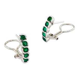 Aretes en oro 18k y Esmeralda Colombiana AR7