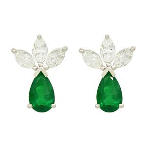Aretes en oro 18k y Esmeralda Colombiana AR9