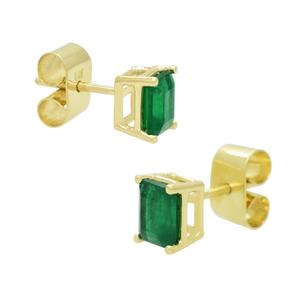 Aretes en Oro 18k y Esmeralda Colombiana AR10