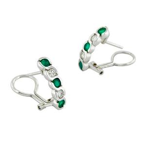 Aretes en oro 18k Y Esmeralda Colombiana Y Diamantes AR12