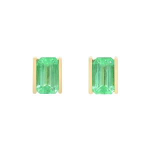 Aretes oro de 18k y Esmeralda Colombiana AR13
