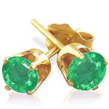 Aretes en oro de 18k y Esmeralda Colombiana ART 26