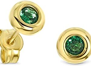 Aretes en oro 18k y Esmeralda Colombiana ART 28