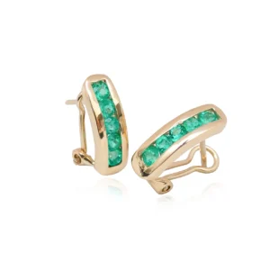 Aretes en oro 18k y Esmeralda Colombiana ART32