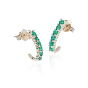 Aretes en Oro 18k y Esmeralda Colombiana ART33
