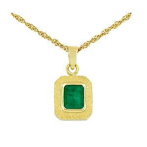 Dije en oro 18k y Esmeralda Colombiana