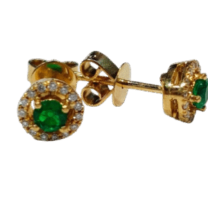 Artes en Oro 18k con Esmeralda Certificada y Diamantes AR72
