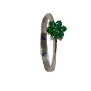Anillo en Oro Blanco18k con Esmeralda AN063