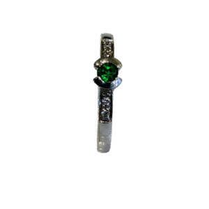 Anillo en Oro Blanco 18k con Esmeralda AN068